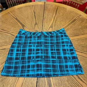 Under Armour Blue Plaid Mini Skirt